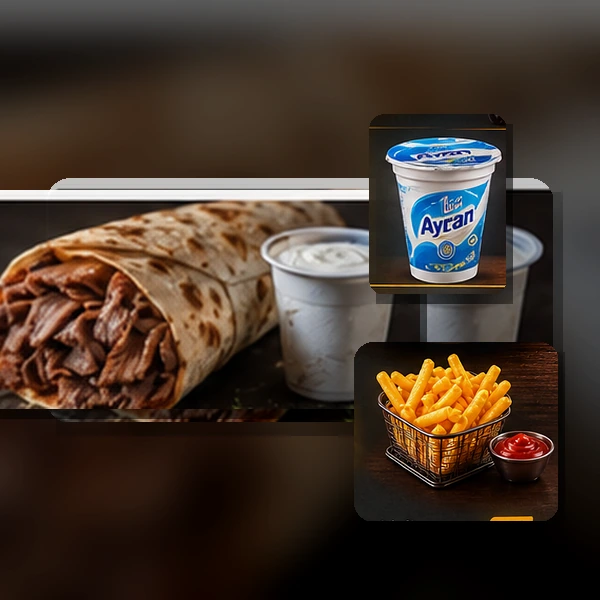 Et Döner + Ayran + Salata + Cips