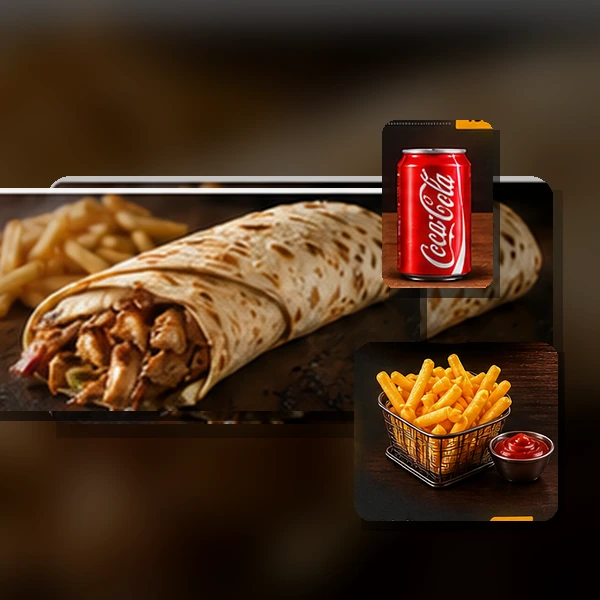 Tavuk Dürüm + Kola + Cips + Turşu